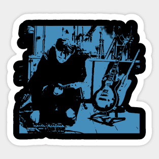 String Guitar Chameleons Sticker